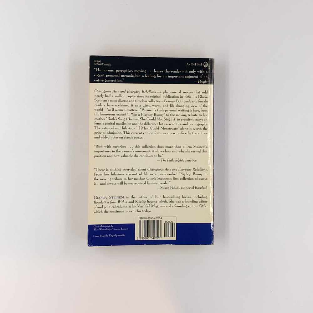 Actes scandaleux et rébellions quotidiennes - Gloria Steinem