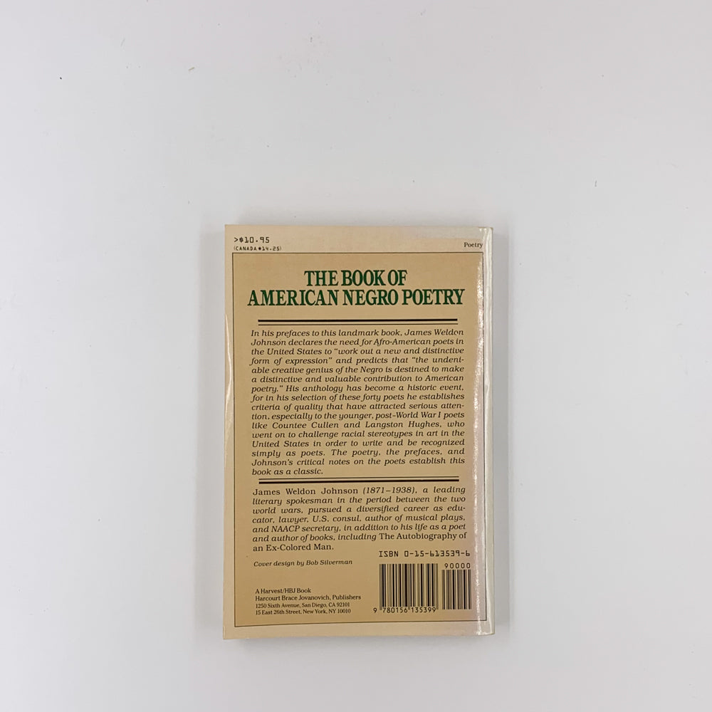 Le livre de poésie noire américaine - James Weldon Johnson