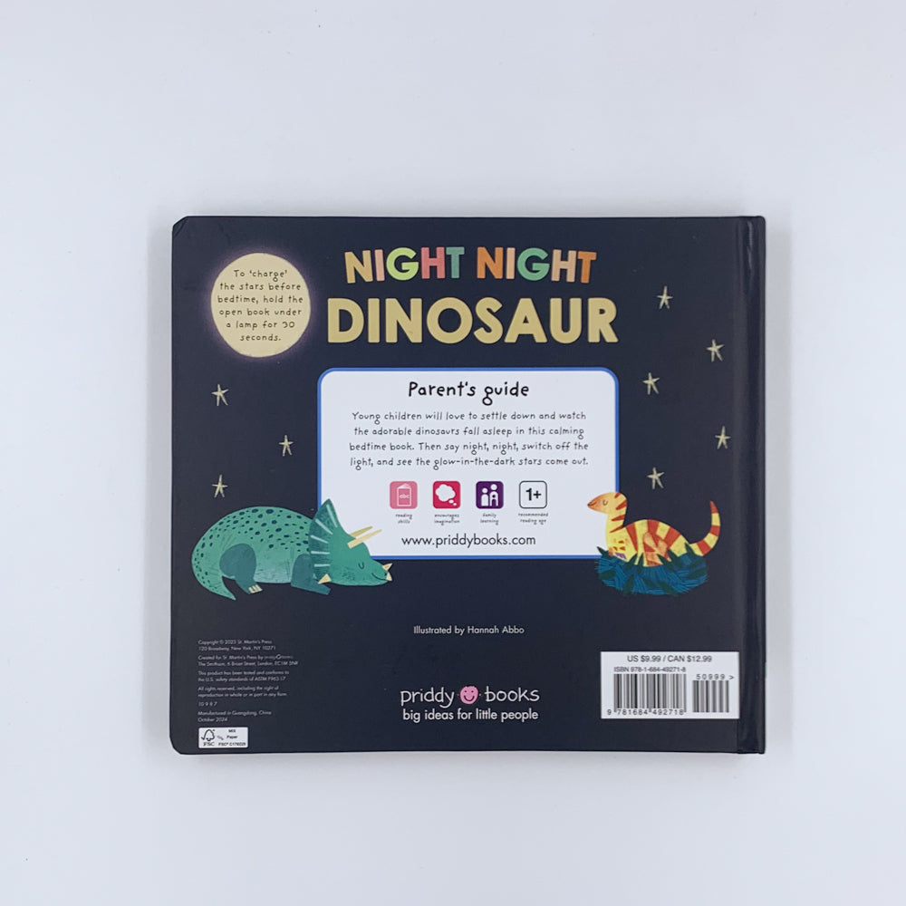 Night Night Dinosaur (Night Night Books) : Un livre de chevet douillet et rimé - Priddy