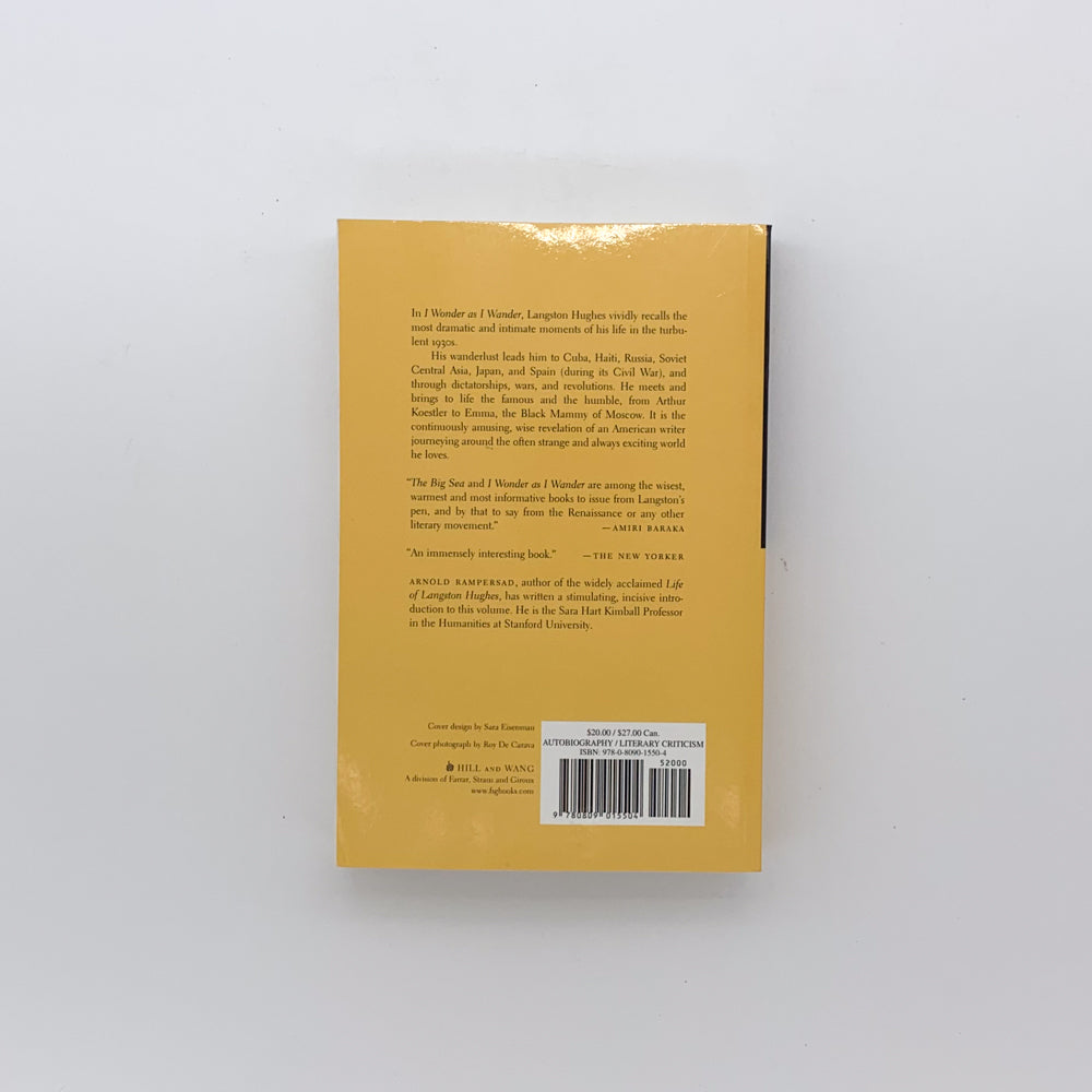 I Wonder as I Wander: An Autobiographical Journey - Langston Hughes & Arnold Rampersad (Introduction)