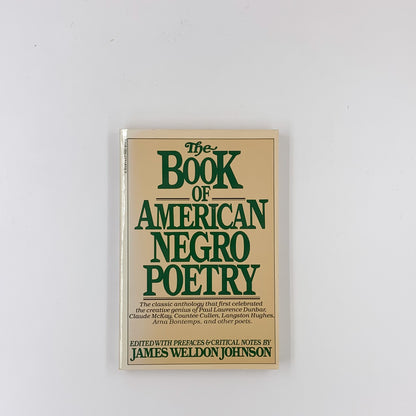 The Book of American Negro Poetry - James Weldon Johnson