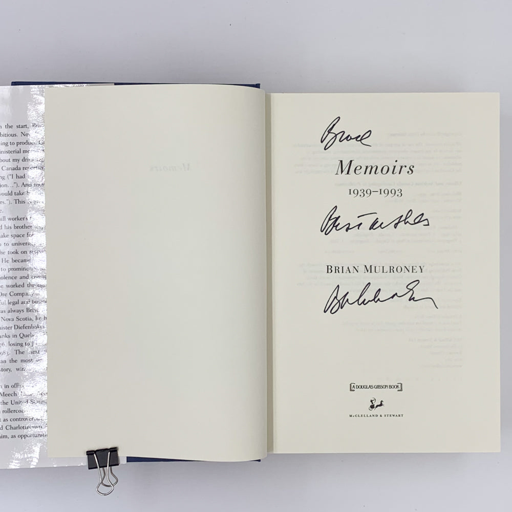 Memoirs - Brian Mulroney (SIGNED)