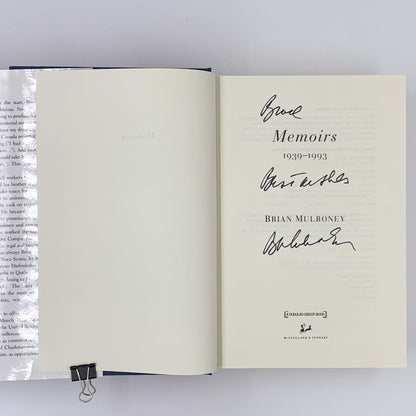 Memoirs - Brian Mulroney (SIGNED)