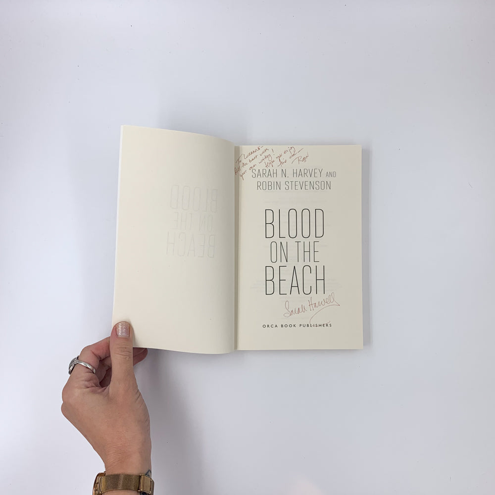 Blood on the Beach - Sarah N. Harvey & Robin Stevenson (SIGNED)