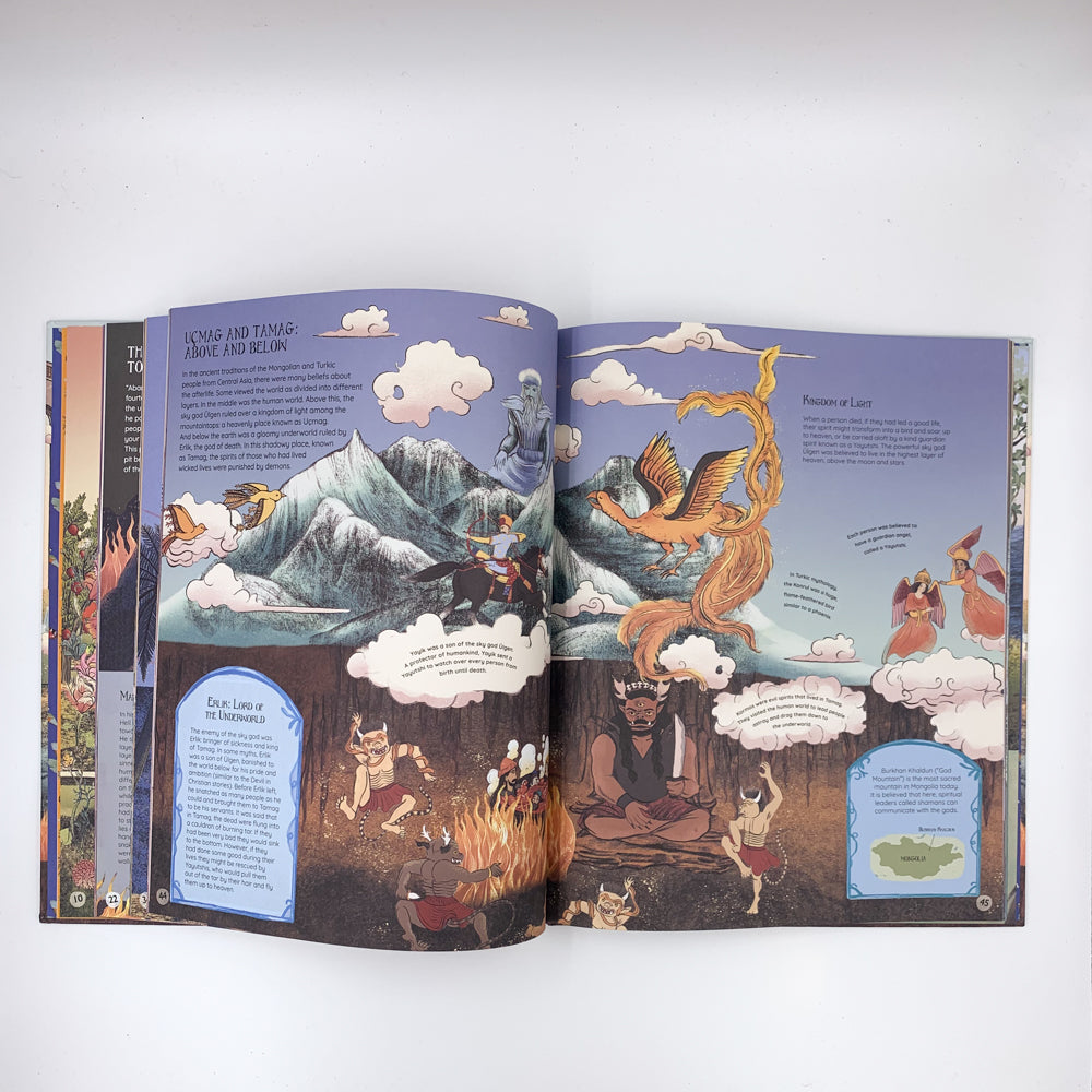 An Atlas of Afterlives: Discover Underworlds, Otherworlds and Heavenly Realms - Emily Hawkins & Manasawii