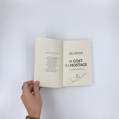 (Lane Winslow #12) The Cost of a Hostage - Iona Whishaw (SIGNED)