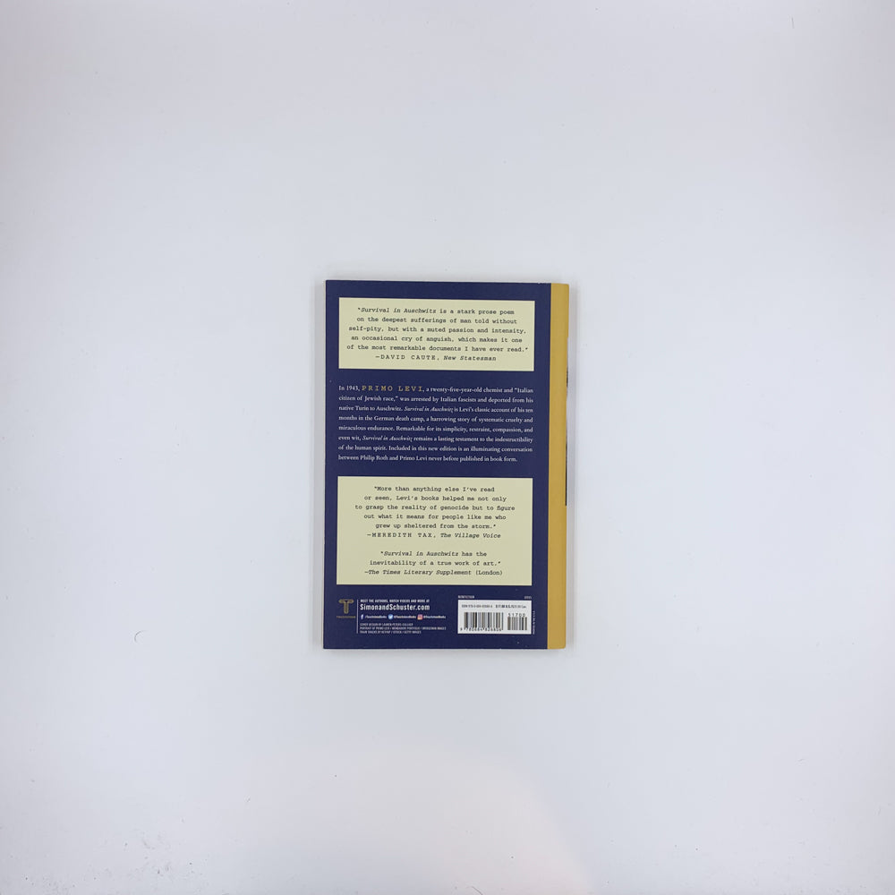 Survival in Auschwitz - Primo Levi & Philip Roth