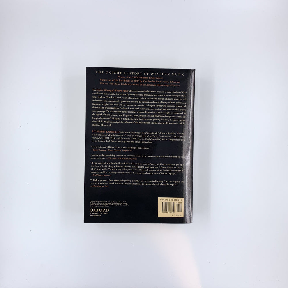 (The Oxford History of Western Music #1) Music from the Earliest Notations to the Sixteenth Century - Richard Taruskin